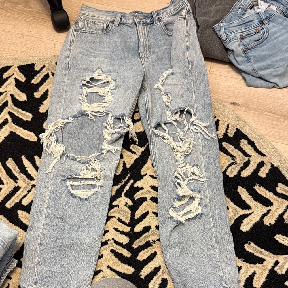 Distressed Light Blue Women's Jeans
